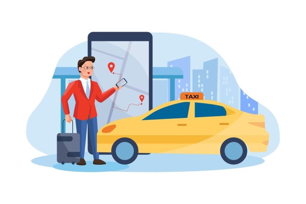 taxi-service-vector